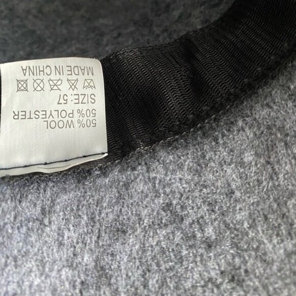 ?wool Blend Charcoal Grey Cloche Hat, Size 57, Good Condition main image 5